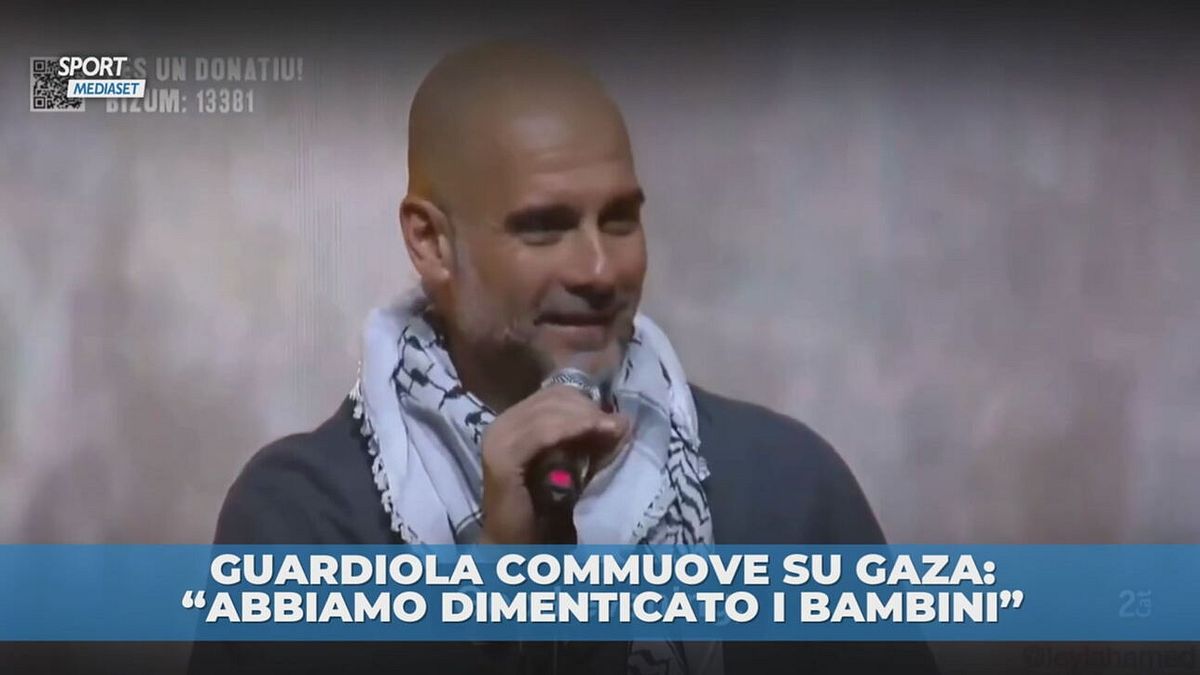 Guardiola emoziona su Gaza
