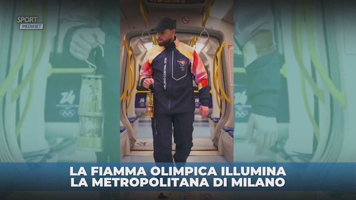 Fiamma Olimpica in metropolitana