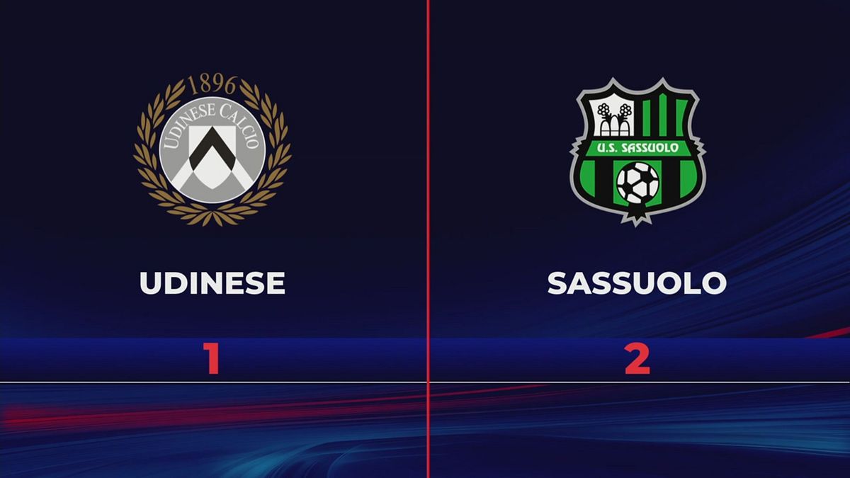 Udinese-Sassuolo 1-2: gli highlights