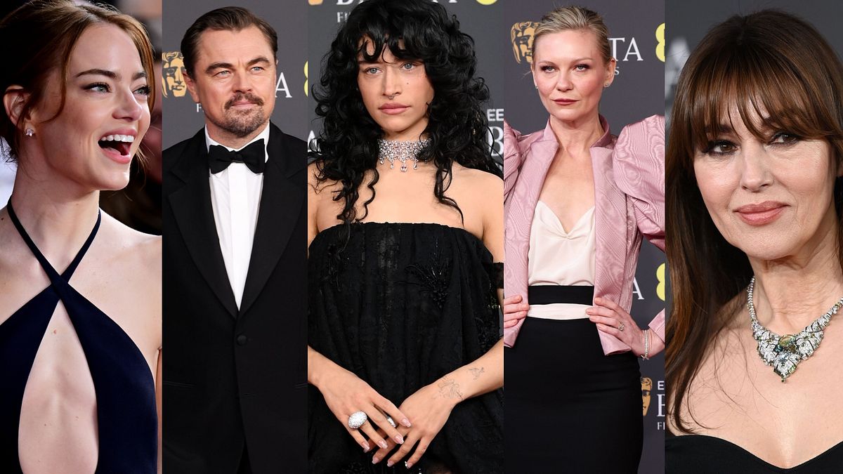 Dal red carpet dei Bafta 2026: Emma Stone, Leonardo DiCaprio, Odessa A'zion, Kirsten Dunst e Monica Bellucci