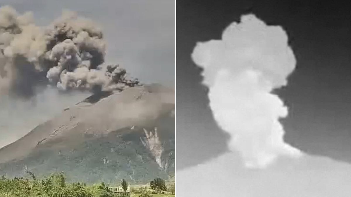 Filippine, l'impressionante eruzione del vulcano Kanlaon