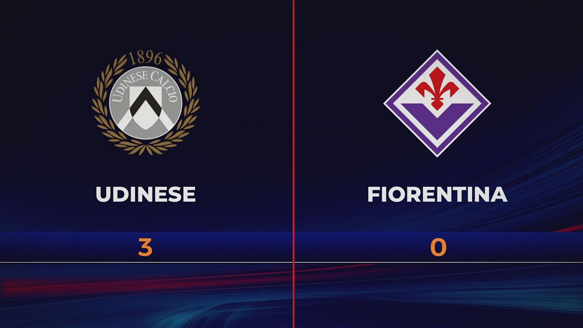 Udinese-Fiorentina 3-0: gli highlights