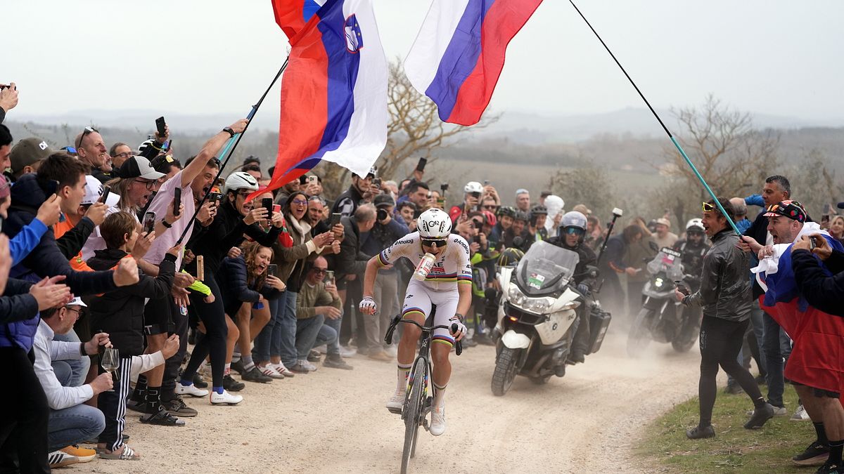 Pogacar alla Strade Bianche 2026