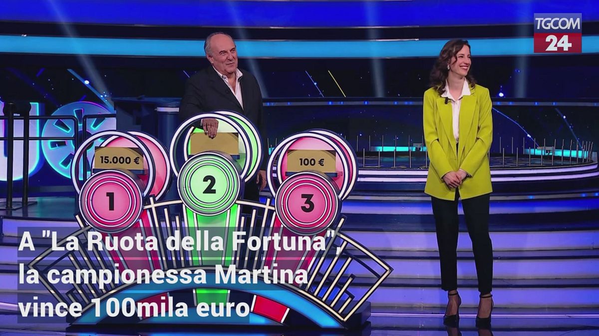 "La Ruota della Fortuna", la campionessa Martina vince 100mila euro