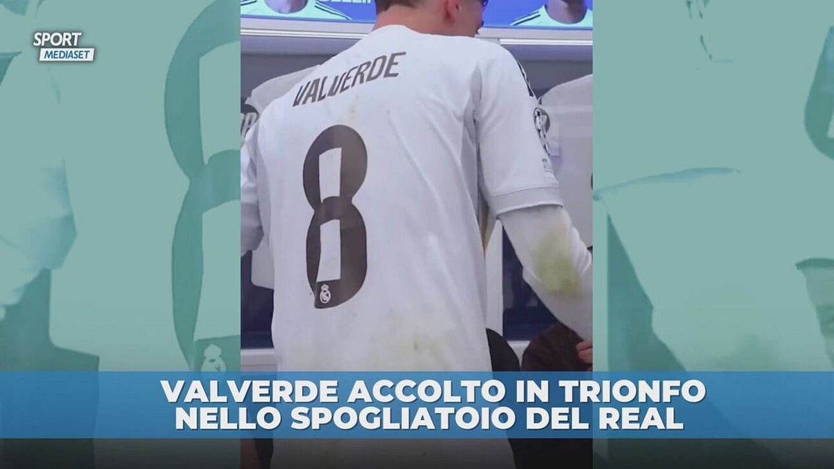 Real Madrid: standing ovation per Valverde nello spogliatoio