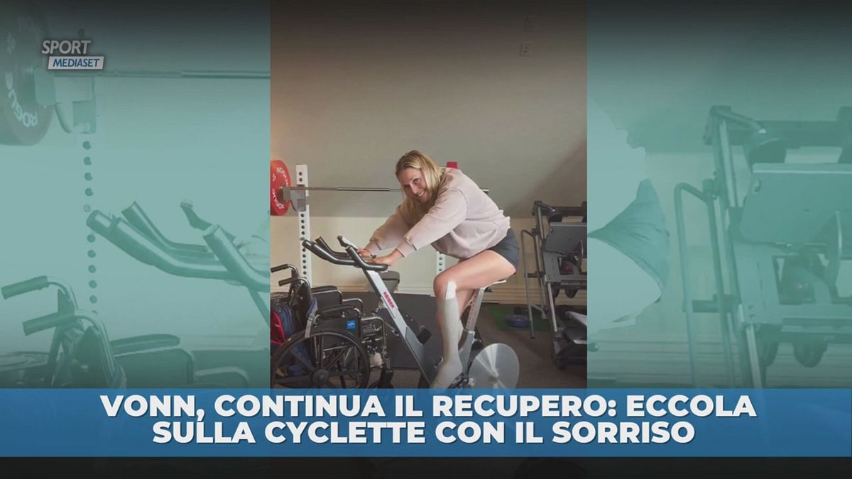 Vonn, sorrisi e allenamenti in bike
