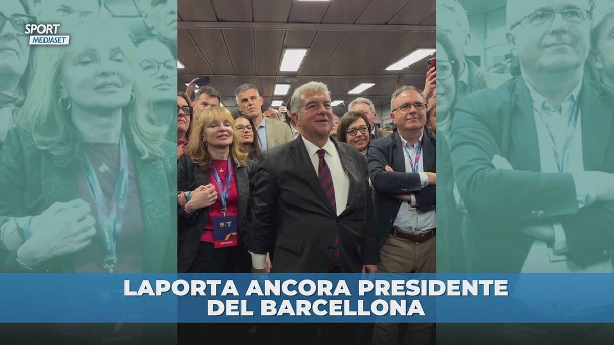 Laporta rieletto presidente del Barcellona: l'annuncio e la festa