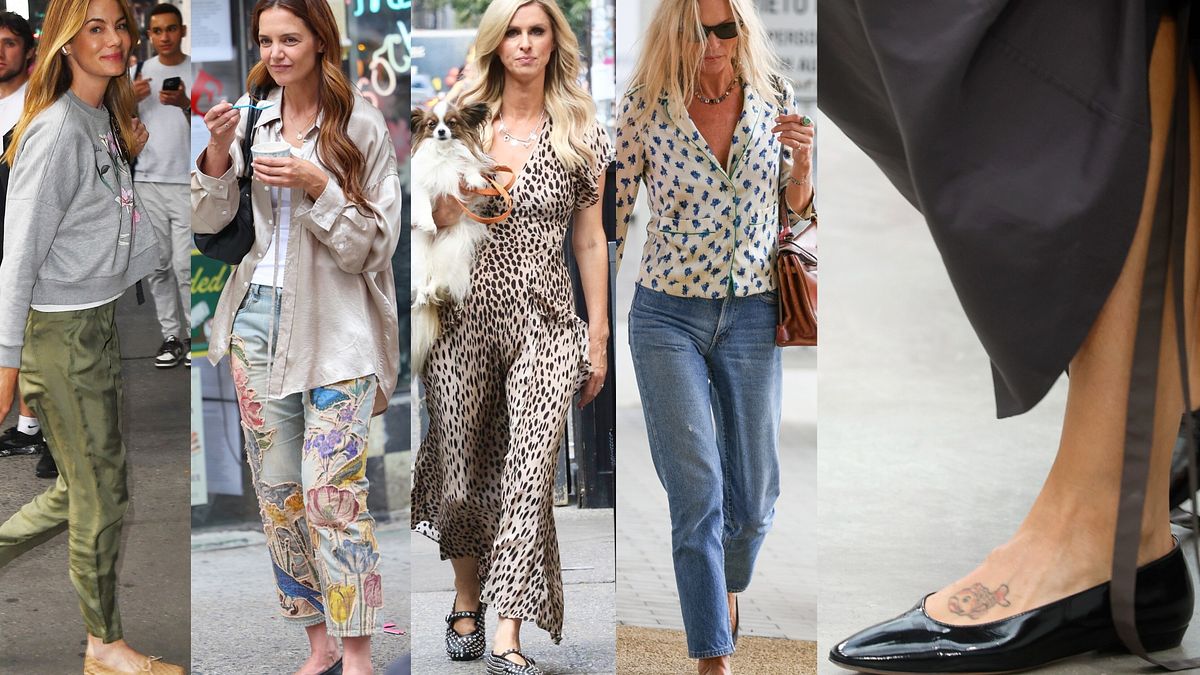 Ballerine, una passione anche tra le celebs: Michelle Monaghan, Katie Holmes, Nicky Hilton, Kate Moss e un modello dalle sfilate per la primavera 2026