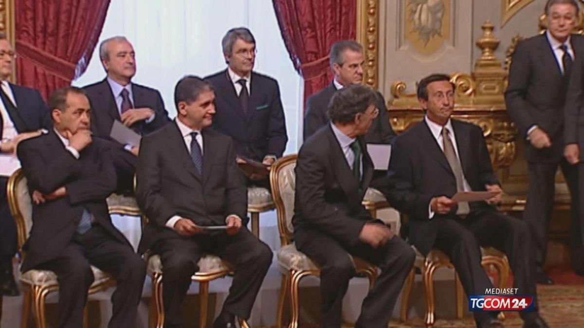 BOSSI GIURAMENTO GOVERNO BERLUSCONI SRV