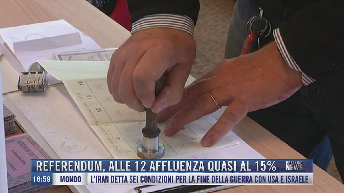 Breaking News delle 17.00 | Referendum, alle 12 affluenza al 15%