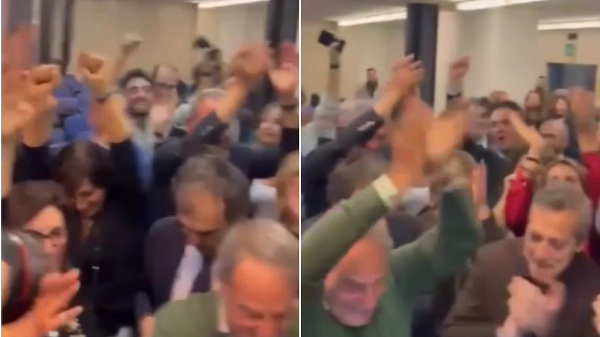 La festa dei giudici con champagne e "Bella ciao"