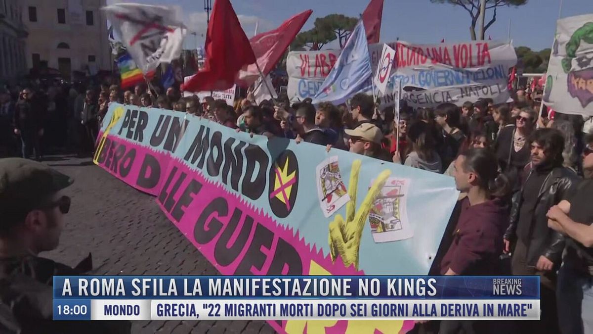 Breaking News delle 18.00 | A Roma sfila la manifestazione No Kings