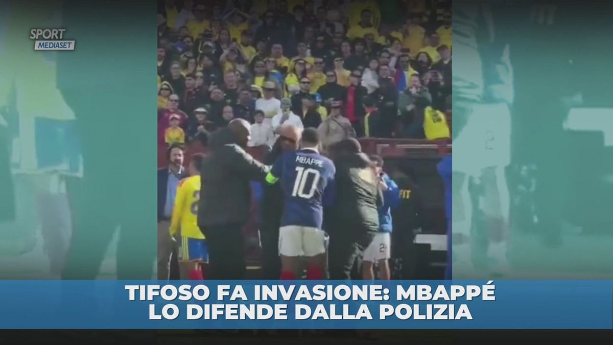 Mbappé difende tifoso che fa invasione