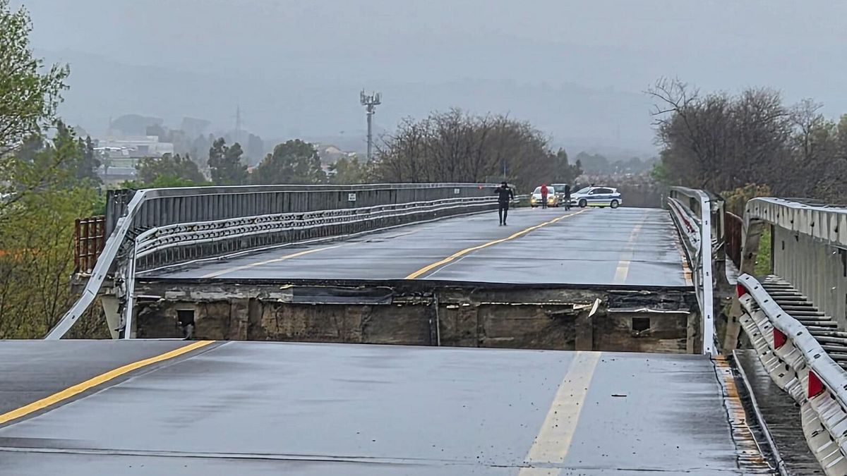 Il cedimento del ponte sul fiume Trigno