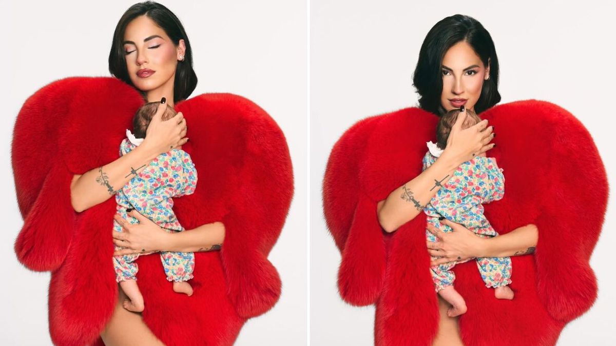  Due foto di Giulia De Lellis con la figlia