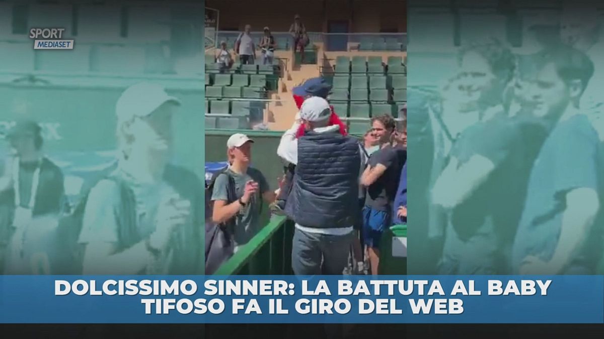 Dolcissimo Sinner, la battuta al baby tifoso è virale