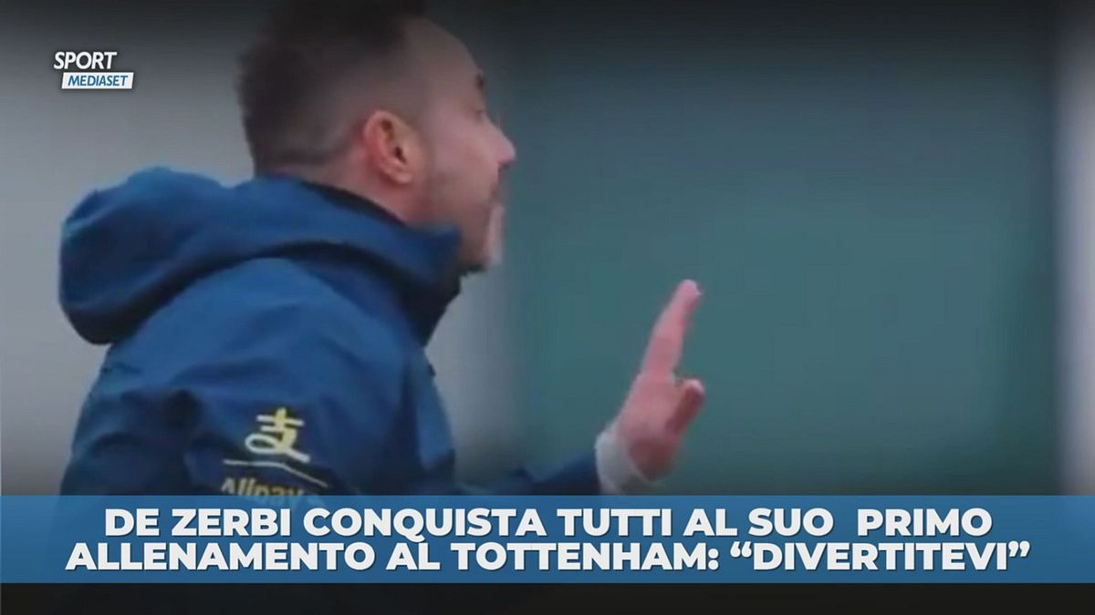De Zerbi: primo allenamento al Tottenham