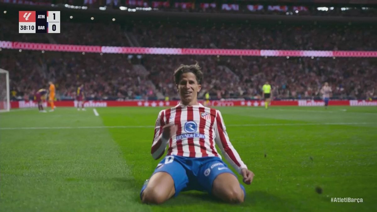 39' | Gol di Simeone (Atletico Madrid-Barcellona 1-0)