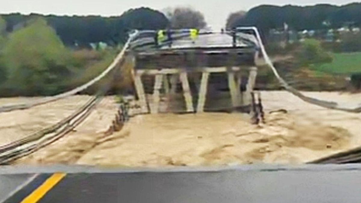 Il cedimento del ponte sul fiume Trigno