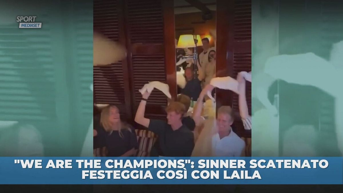 Sinner scatenato con Laila: "We are the Champions"
