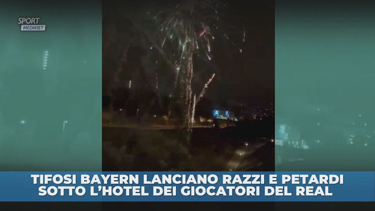 Fuochi d'artificio sotto l'hotel del Real: sono i tifosi del… Bayern
