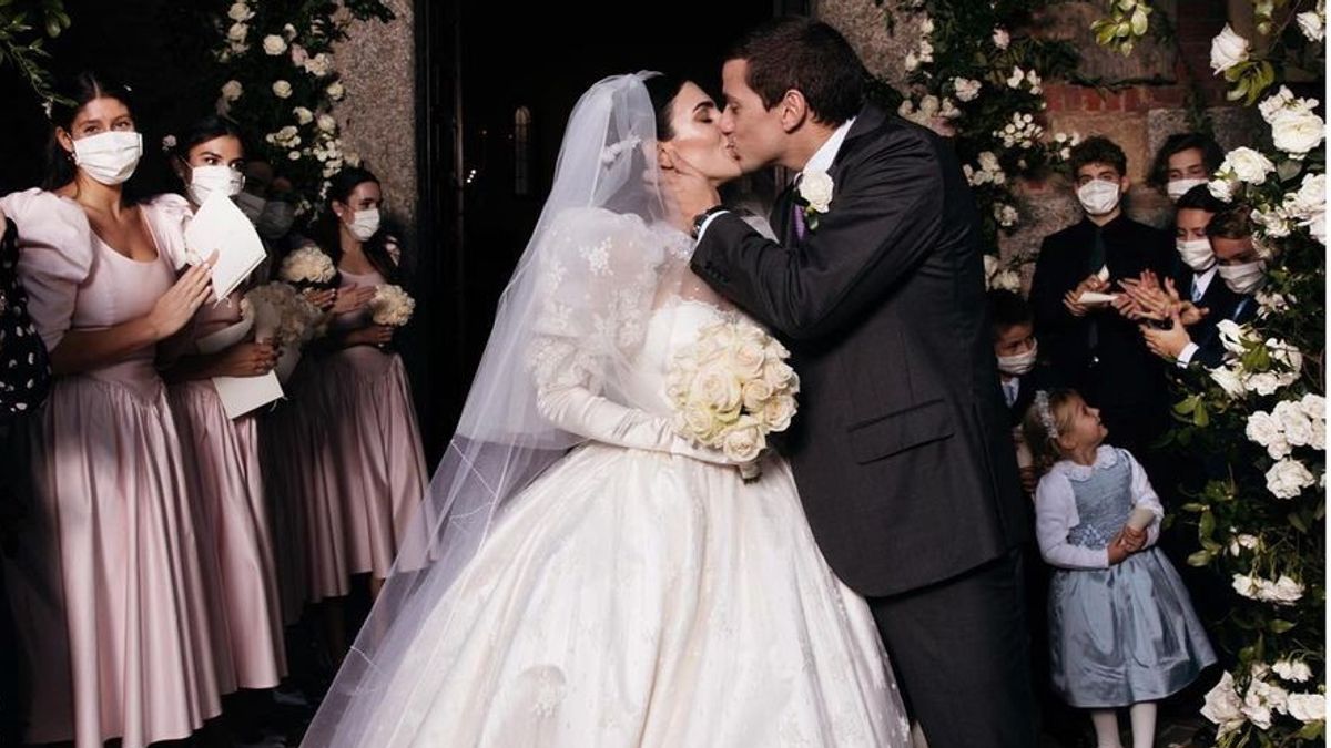 Luigi Berlusconi nel giorno delle nozze con Federica Fumagalli