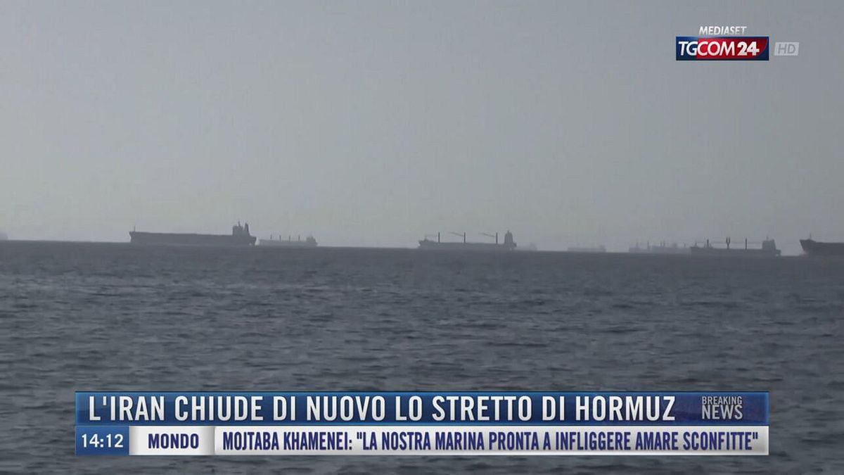 Breaking News delle 14.00 | L'Iran chiude di nuovo lo stretto di Hormuz