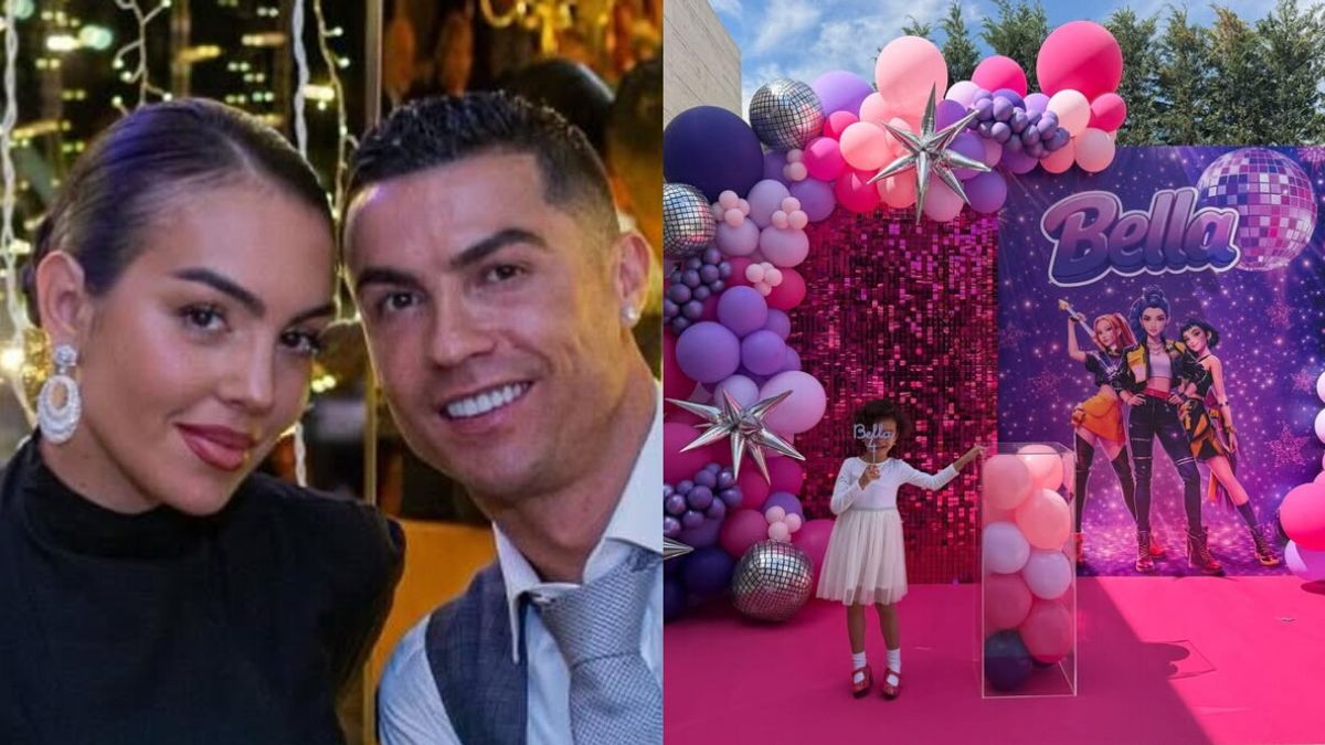  Cristiano Ronaldo e Georgina festeggiano la figlia