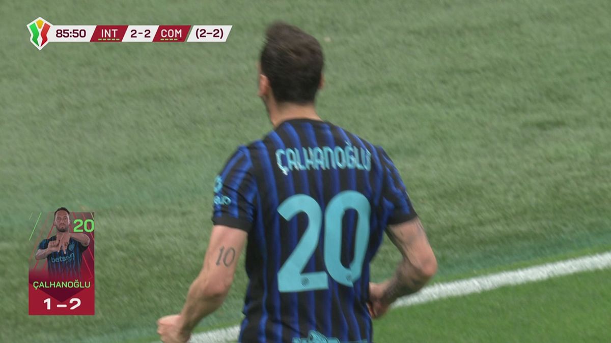 86' | Gol di Calhanoglu (Inter-Como 2-2)