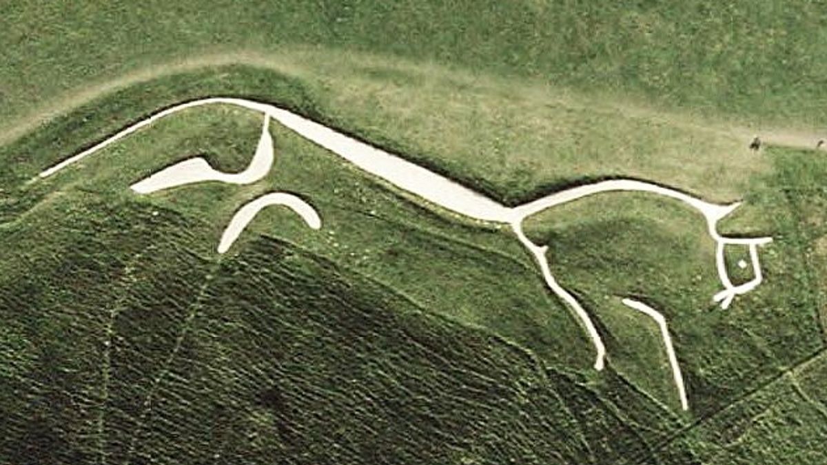 Uffington White Horse, Oxfordshire, Inghilterra  Foto: pubblico dominio wikipedia