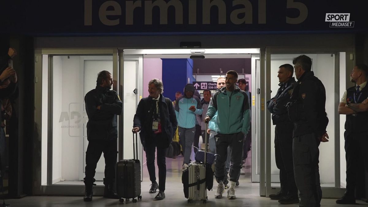 MCH ARRIVO LAZIO TIFOSI IN FESTA MCH