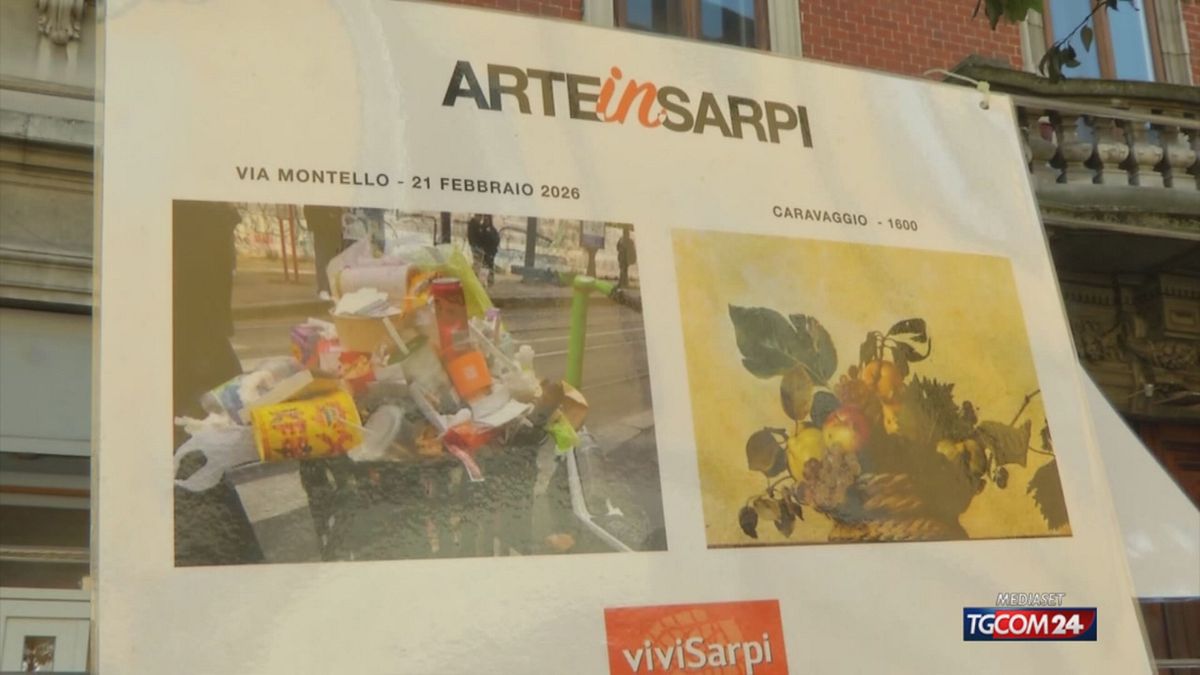 Milano, via Paolo Sarpi: opere d'arte con rifiuti contro il degrado
