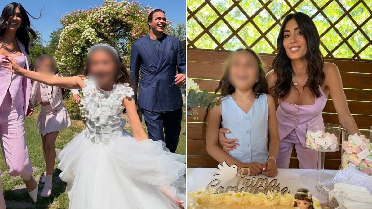Federica Nargi e Alessandro Matri in occasione della Prima Comunione della figlia Sofia