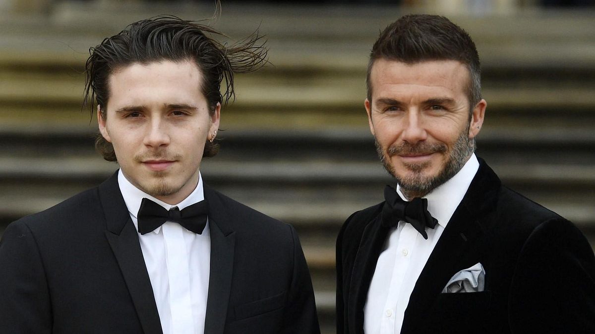 David Beckham con il figlio Brooklyn