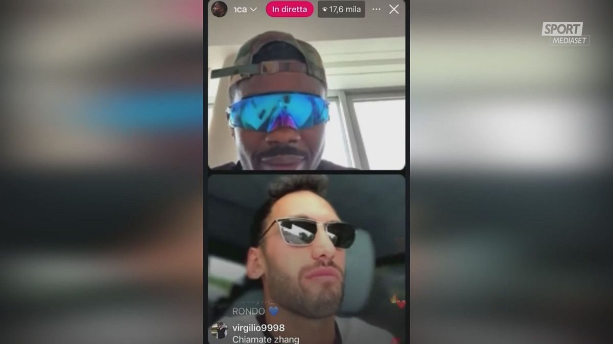 CLIP THURAM-CALHANOGLU DIRETTA INSTAGRAM "CI VOGLIONO MORTI" 04/05 SRV