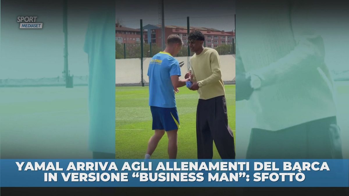 Yamal, sfottò in allenamento: "Ecco il Business Man"