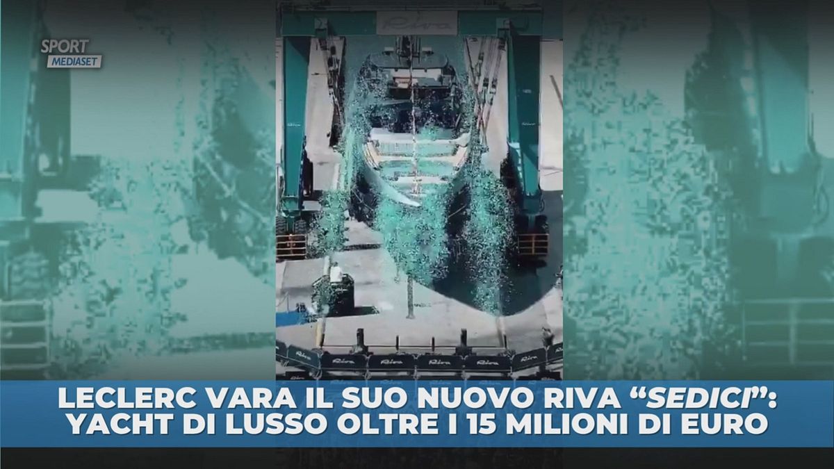 Leclerc vara il suo nuovo yacht da 15mln