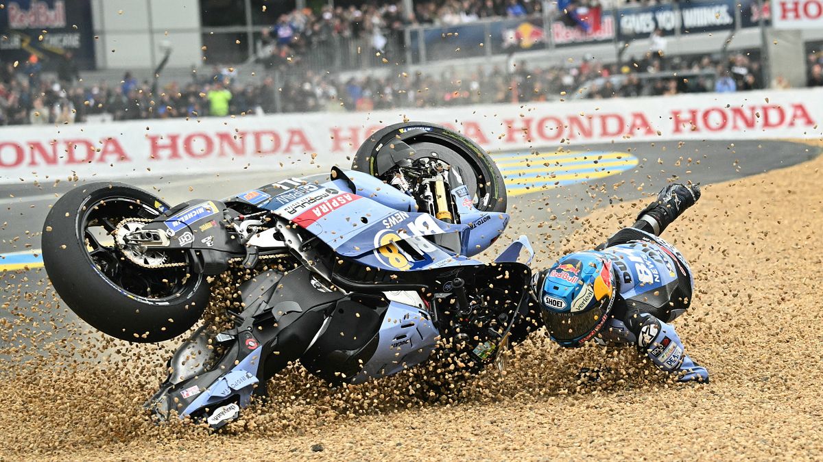 Alex Marquez cade a Le Mans 2026