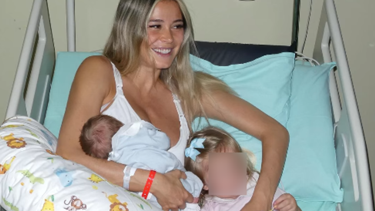 Diletta Leotta insieme ai figli