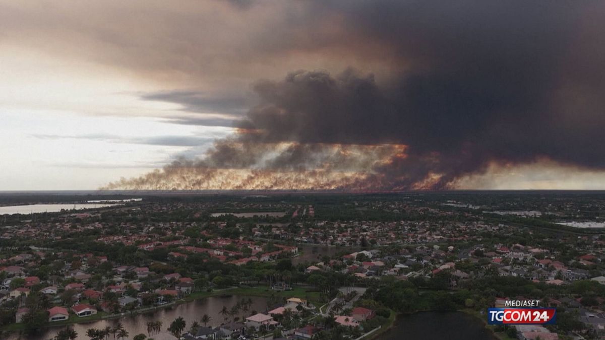 Vasti incendi in Florida: vigili del fuoco al lavoro per arginare le fiamme