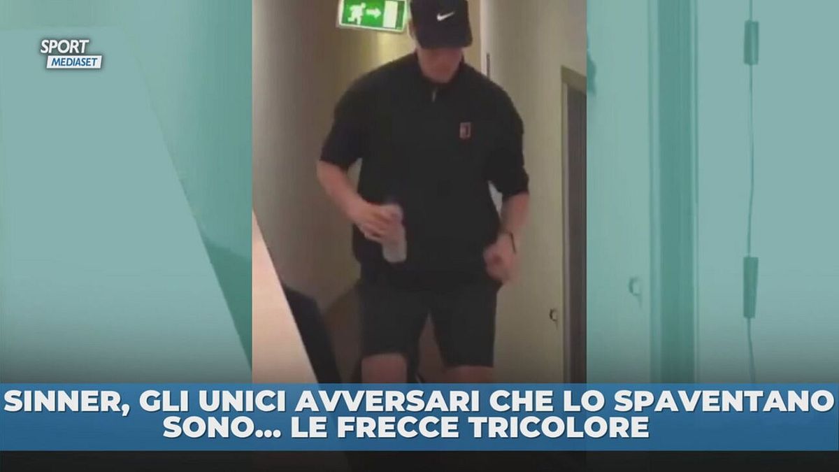 Sinner: che paura! Le Frecce Tricolore spaventano il numero 1 del mondo