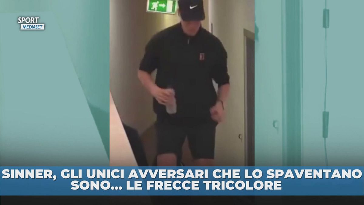Sinner: che paura! Le Frecce Tricolore spaventano il numero 1 del mondo