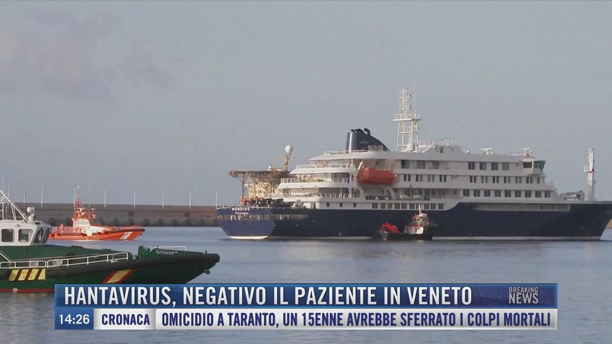 Breaking News delle 14.00 | Hantavirus, negativo il paziente veneto