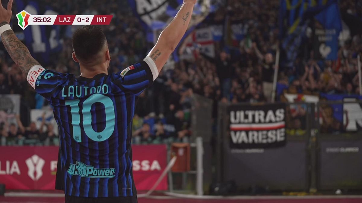 35' | Gol di L. Martínez (Lazio-Inter 0-2)
