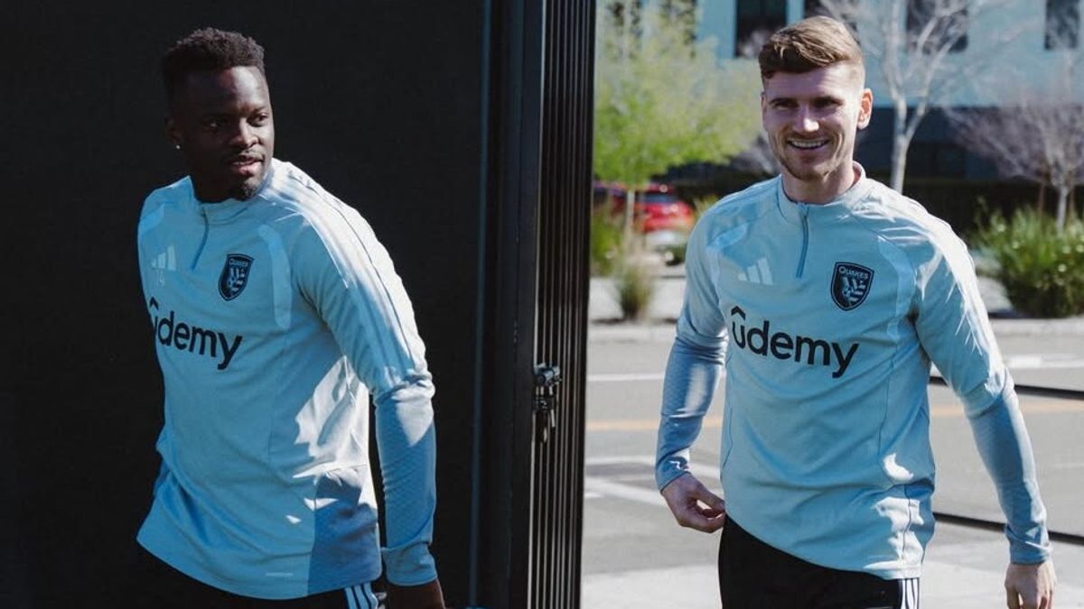 Ronaldo Vieira con Timo Werner prima di un allenamento dei San Jose Earthquakes