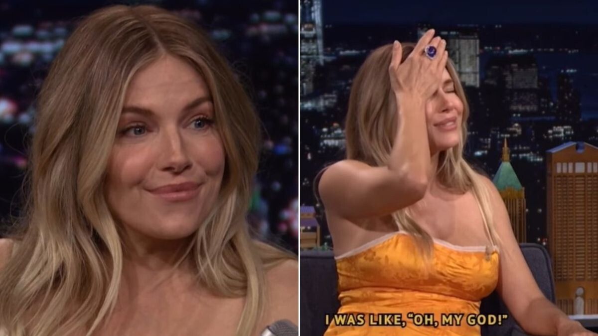 Sienna Miller ospite di Jimmy Fallon a tre settimane dal parto