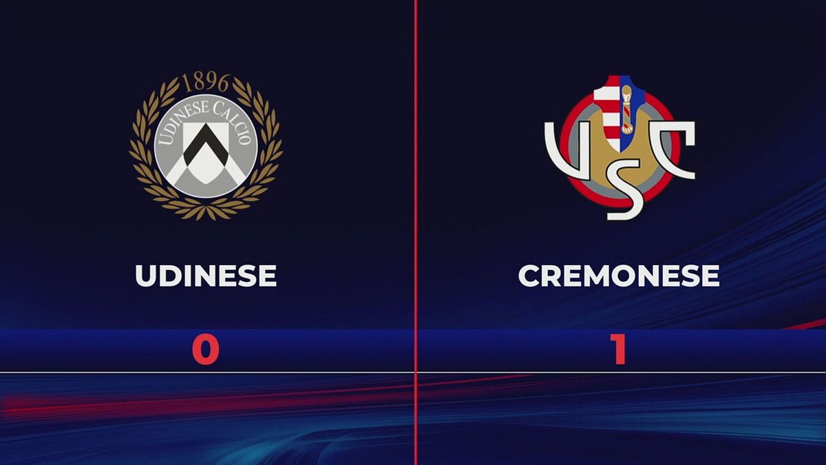 Udinese-Cremonese 0-1: gli highlights
