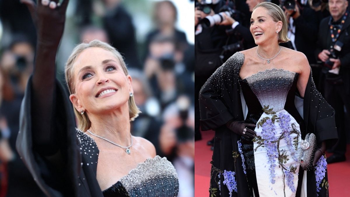 Una strepitosa Sharon Stone sul red carpet di Cannes 79