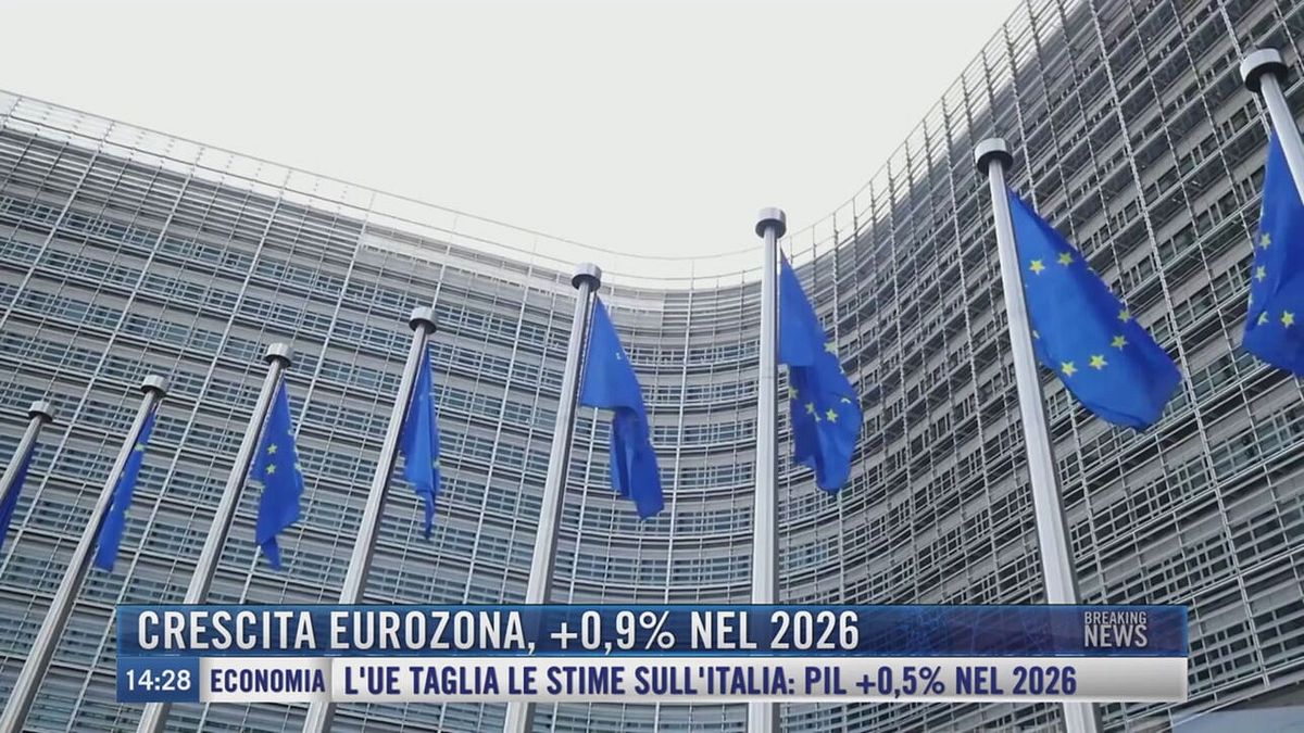 Breaking News delle 14.00 | Crescita Eurozona, +0.9% nel 2026