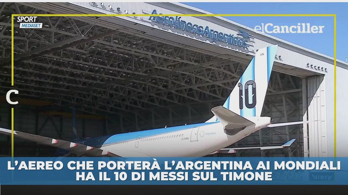 L'aereo che porterà l'Argentina ai mondiali